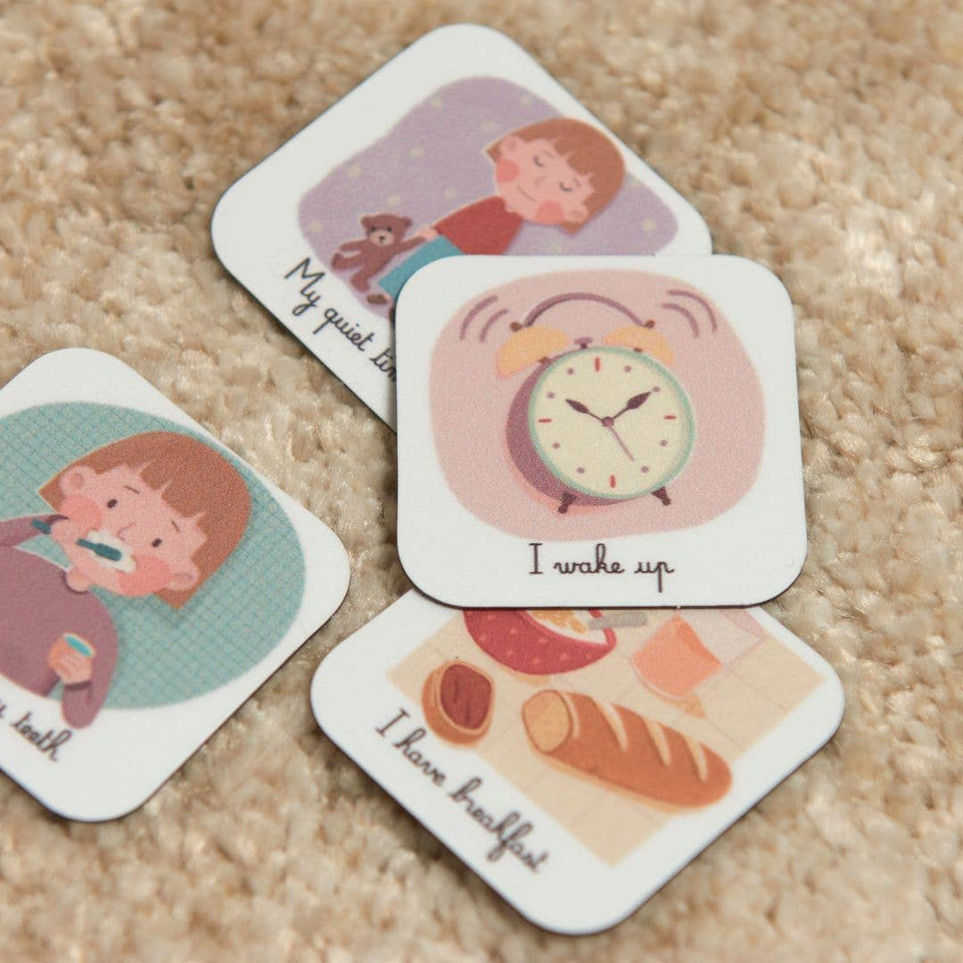 Daglidags-piktogram med magnettavle & 70 magneter