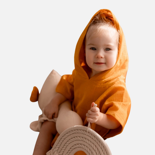 Ponchohåndklæde 1-4 år | Sandfarvet