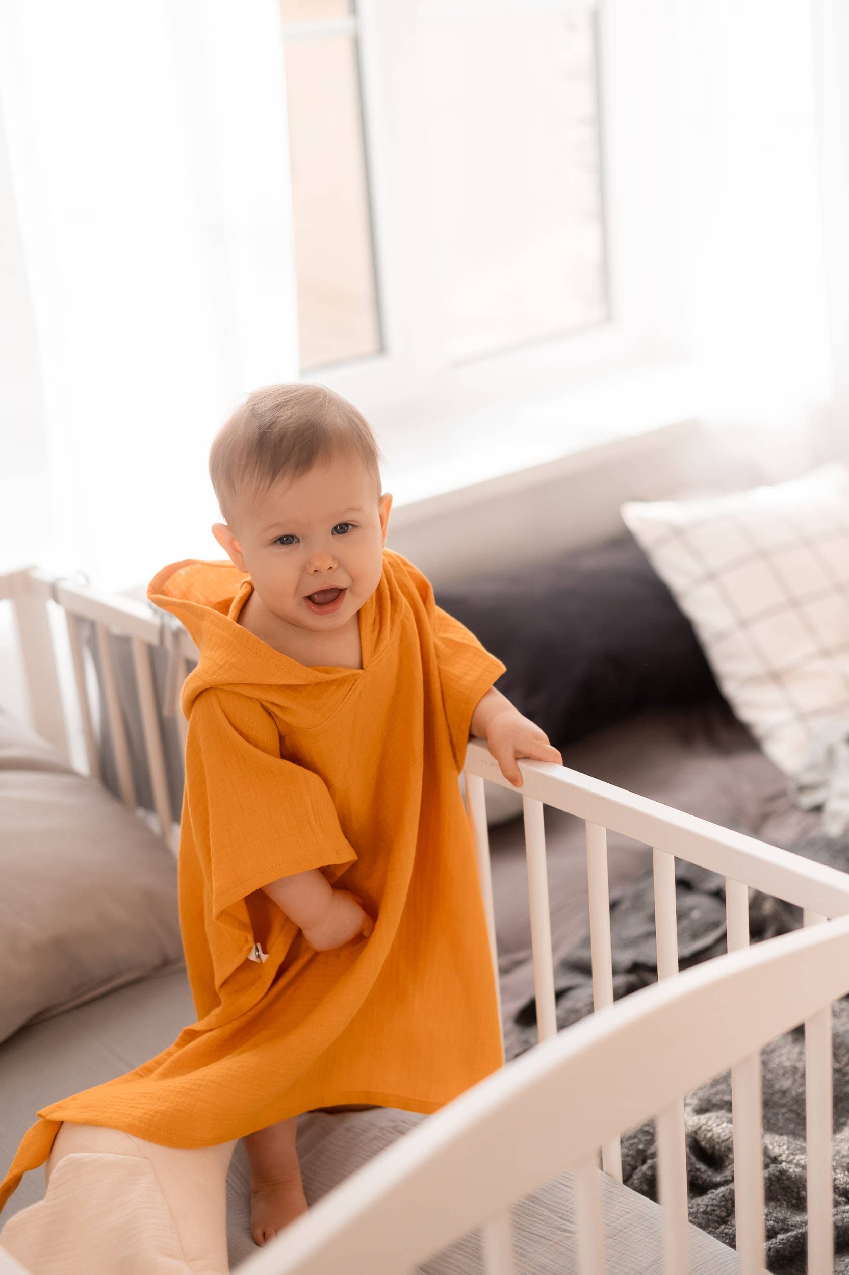 Ponchohåndklæde 1-4 år | Sandfarvet